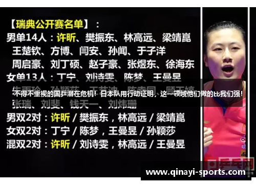 不得不重视的国乒潜在危机！日本队用行动证明，这一领域他们做的比我们强！