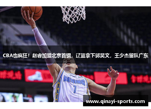 CBA也疯狂！赵睿加盟北京首钢，辽篮拿下郭昊文，王少杰留队广东